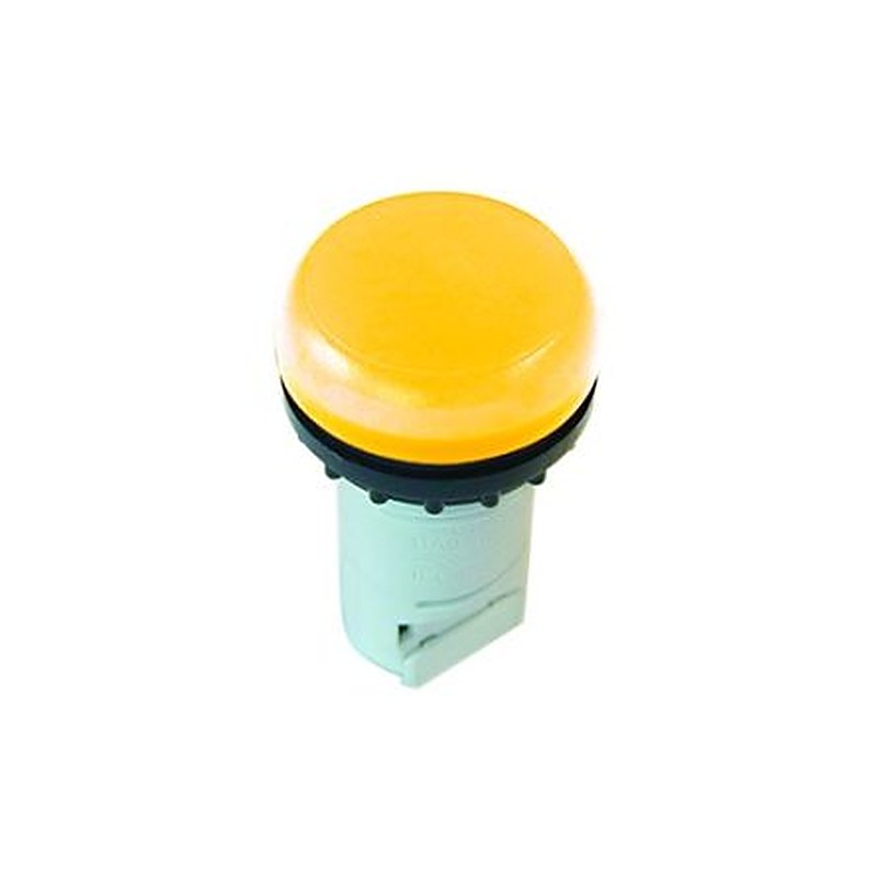 Eaton, M22, Panel Mount Yellow LED Indicator, 22.5 mm Cutout, IP69K, IP66, IP67, Round, 250V