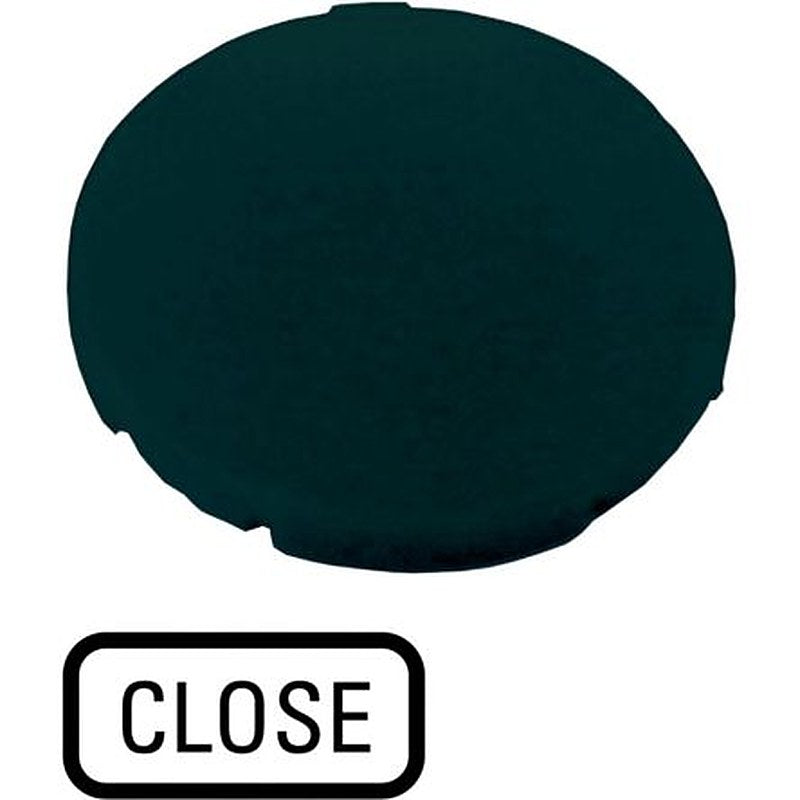 Eaton Button Plate for Use with Push Button, Pre-printed "CLOSE