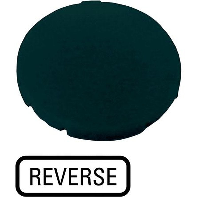 Eaton Button Plate for Use with Push Button, Pre-printed "REVERSE