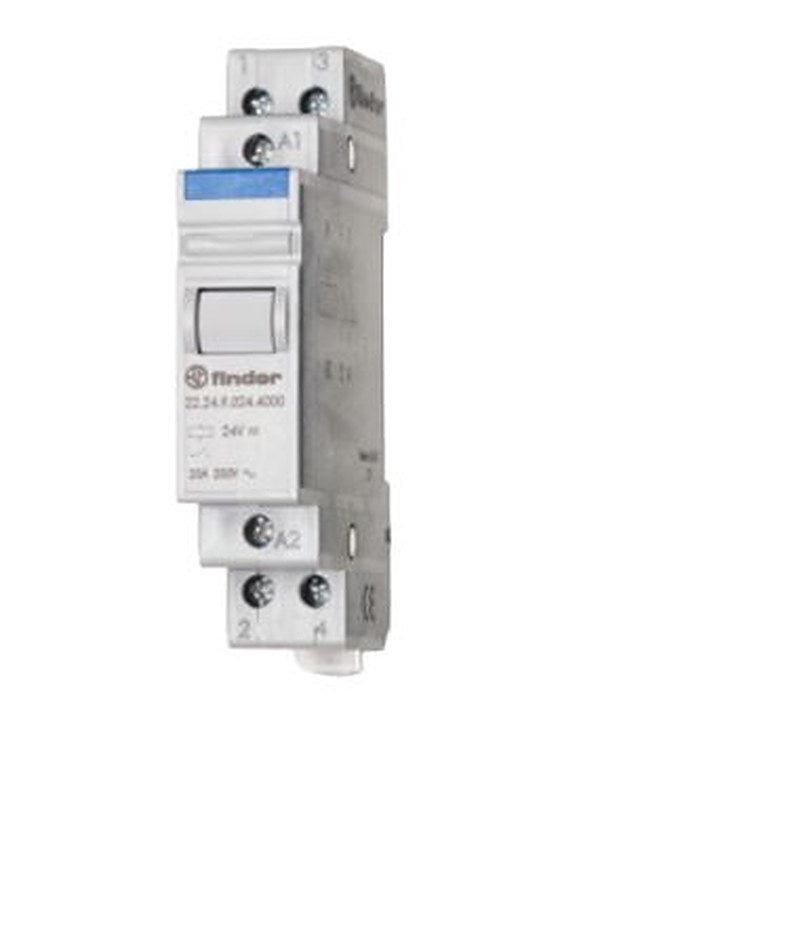 Finder DIN Rail Non-Latching Relay, 12V Coil, 20A Switching Current, 2 NC
