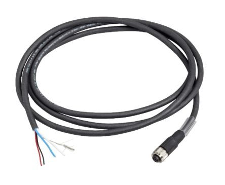 The Schneider Electric has M12-A male-female electrical connection with CAN open bus daisy chain cable. It is 1 m long. Range compatibility modicon TM7
