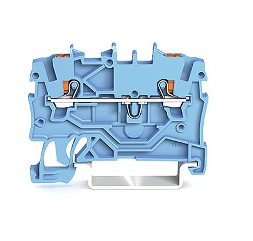 WAGO 2200-1204 Feed Through Terminal Block Blue, 1mm², 1-Level, Cage Clamp, ATEX, IECEx