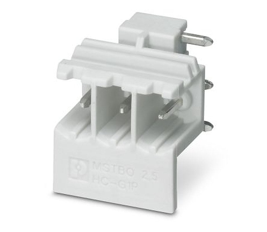 Phoenix Contact MSTBO 2.5/ 3-G1PR GY7035 Series Right Angle Pluggable Terminal Block, 3 Contact(s), 5 mm Pitch, 1 Row