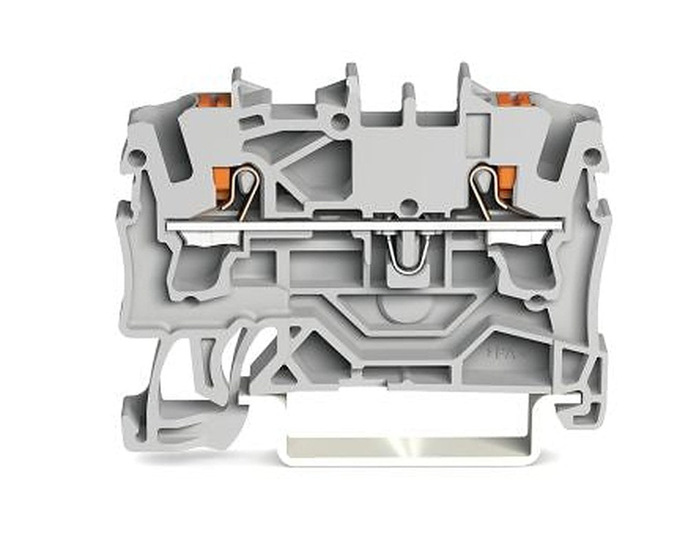 WAGO 2202-1201 Feed Through Terminal Block Grey, 2.5mm², 1-Level, Cage Clamp, IECEx/ATEX