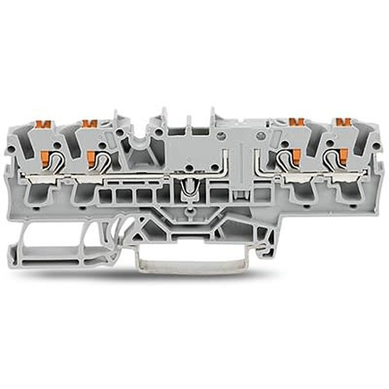 WAGO 2202-1802 TOPJOB S Series DIN Rail Terminal Block Orange, 2.5mm², 1-Level, Push-in, IECEx/ATEX/CSA