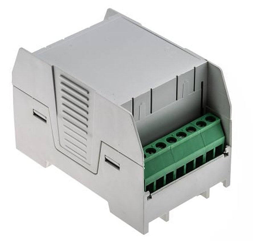 Phoenix Contact Vented Enclosure Type EH 45 FLAT DEV-KIT KMGY Series, ABS 53.5 mm 75.4 mm DIN Rail Enclosure Kit 45mm
