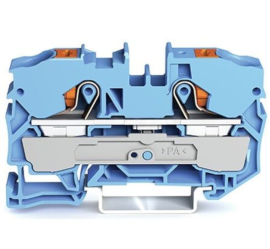 WAGO 2210-1204 Feed Through Terminal Block Blue, 10mm², 1-Level, Cage Clamp, IECEx, ATEX