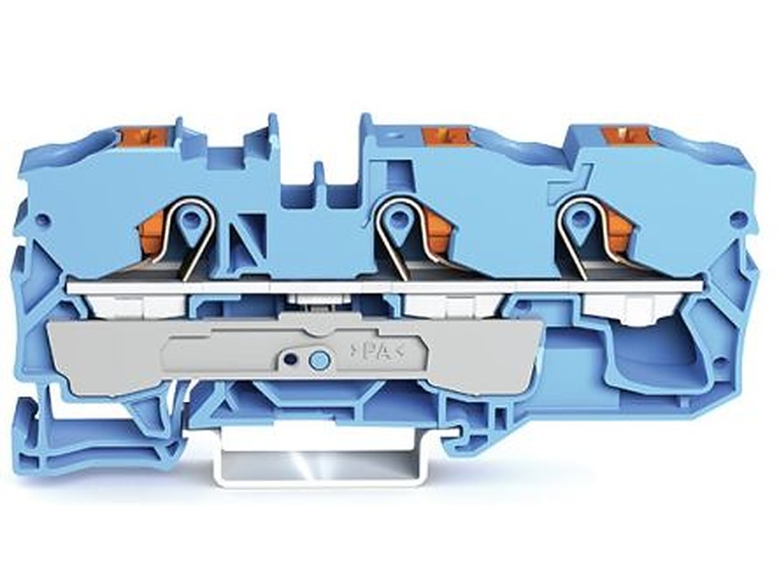 WAGO 2210-1304 Feed Through Terminal Block Blue, 10mm², 1-Level, Cage Clamp, ATEX, IECEx