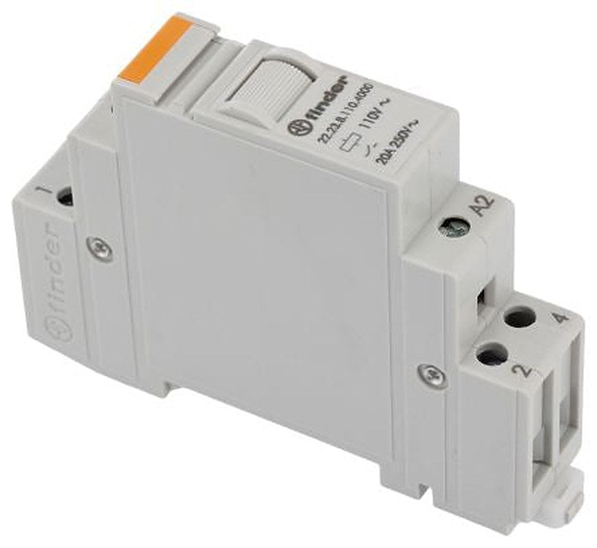 Finder DIN Rail Monostable Relay, 110V ac Coil, 20A Switching Current, SPST