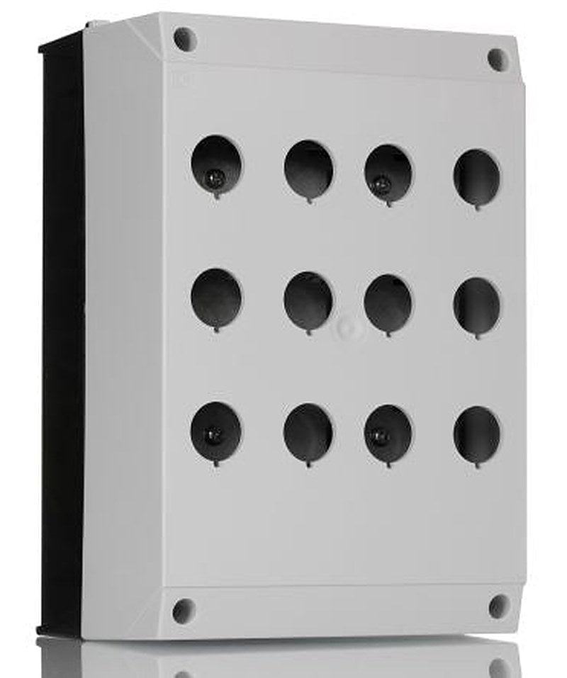 Eaton Grey Plastic RMQ Titan M22 Enclosed Push Button - 12 Hole 22 mm Diameter