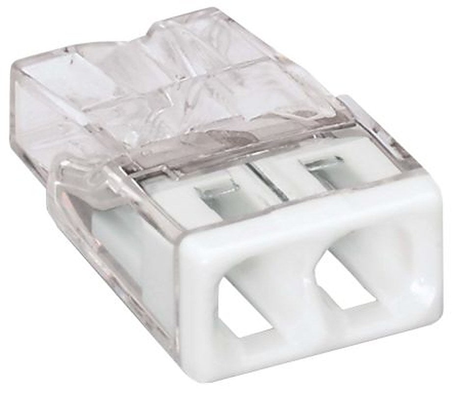 WAGO 2273 COMPACT PUSH WIRE Series Junction Box Connector, 2-Way, 16AWG, 20 AWG Wire, 24A Push-in