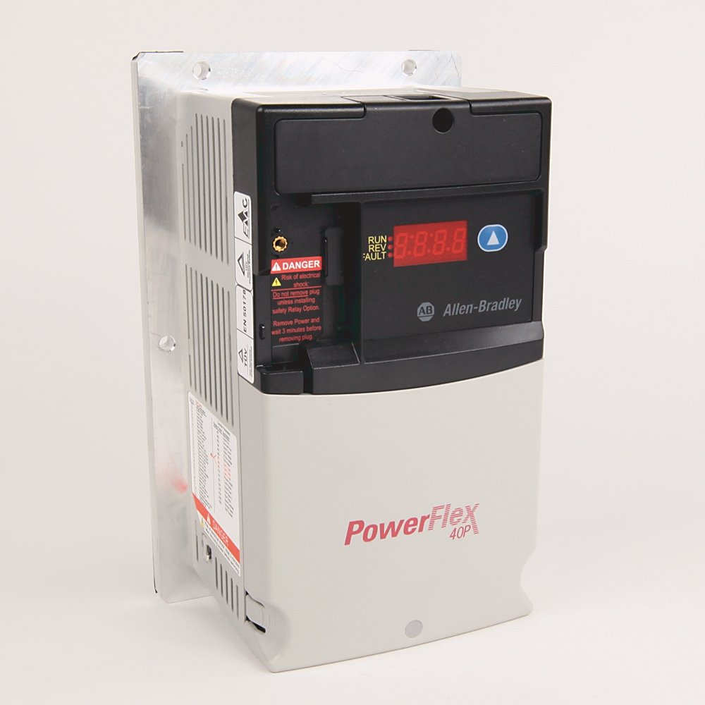PowerFlex 40P AC Drive, 480VAC, 3PH, 2.3 Amps, 1 HP,Frame Size B, Flange Mount IP20 (NEMA Type Open), Display w/ Reset Only, Without CE compliant filter, Standard