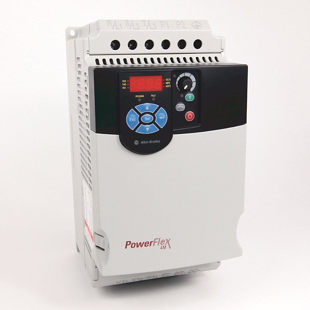 PowerFlex4M AC Drive, 240 (208)VAC, 3PH, 25 Amps, 5.5 kW, 7.5 HP,Frame Size C, IP20 (Open), LED Display, Fixed Digital Keypad, No CE Compliant Filter, RS485