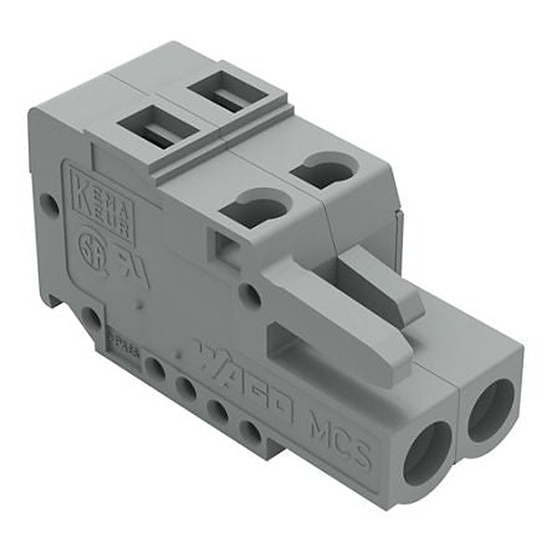 WAGO 231 Series Snap-in Connector Female Cage Clamp, 2-Pole, 16A, 2-Way