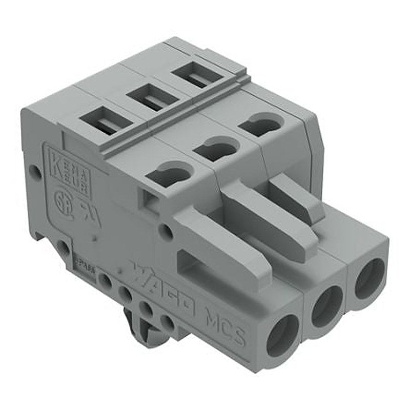 WAGO 231 Series Snap-in Pluggable Connector Female Cage Clamp, 3-Pole, 16A, 3-Way
