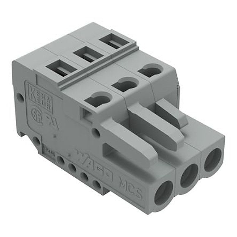 WAGO 231 Series Snap-in Connector Female Cage Clamp, 3-Pole, 16A, 3-Way