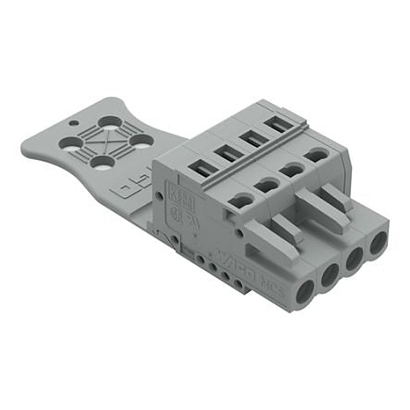 WAGO 231 Series Pluggable Connector Female Cage Clamp, 4-Pole, 16A, 4-Way