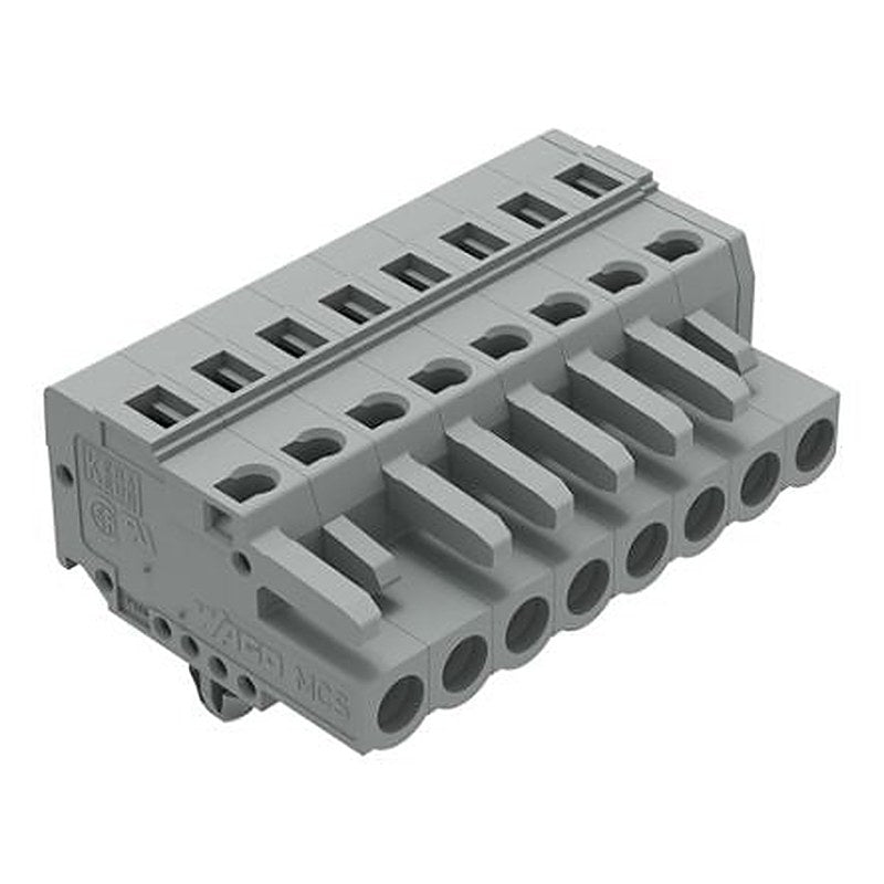 WAGO 231 Series Snap-in Pluggable Connector Female Cage Clamp, 8-Pole, 16A, 8-Way