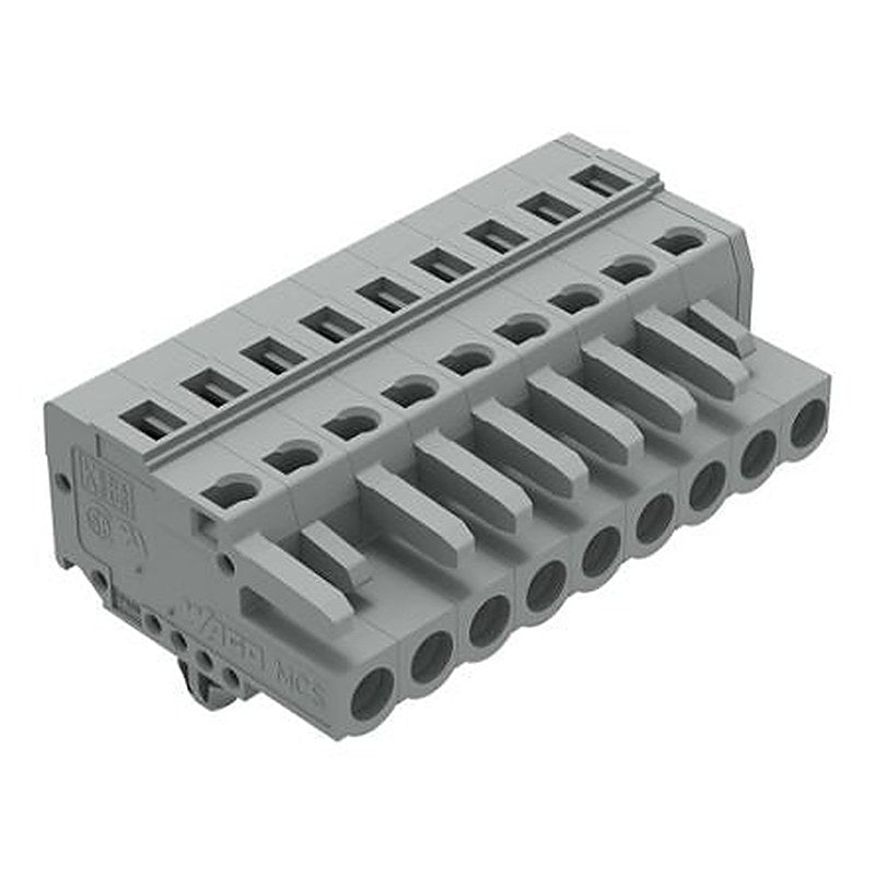 WAGO 231 Series Snap-in Connector Female Cage Clamp, 9-Pole, 16A, 9-Way
