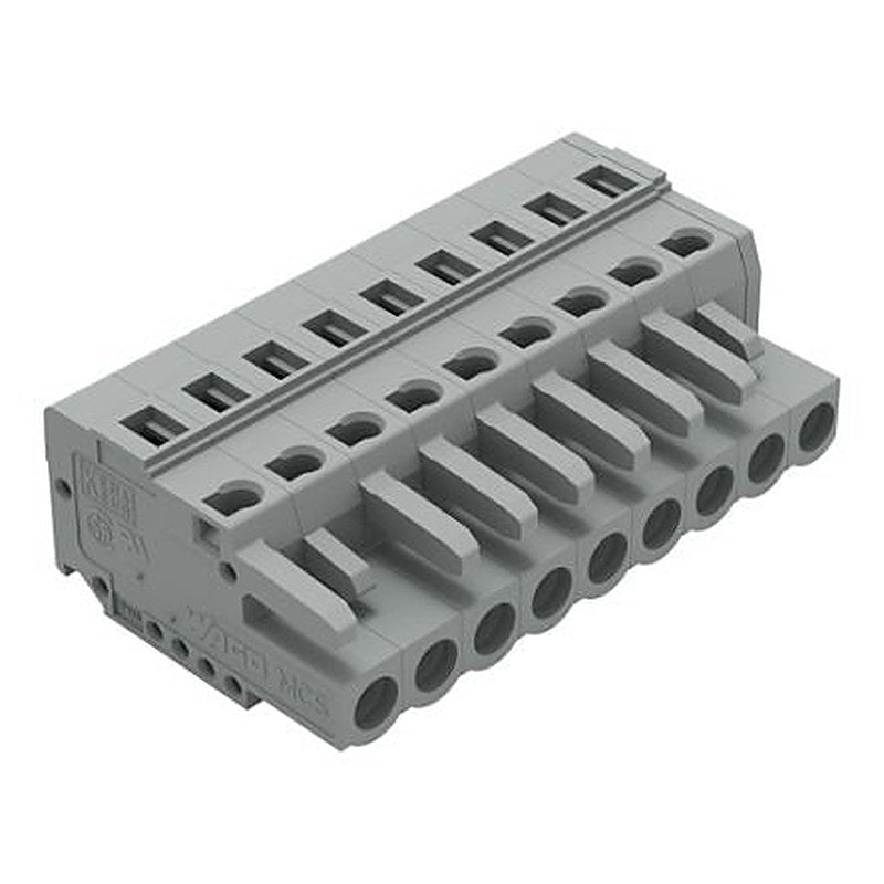 WAGO 231 Series Snap-in Pluggable Connector Female Cage Clamp, 9-Pole, 16A, 9-Way