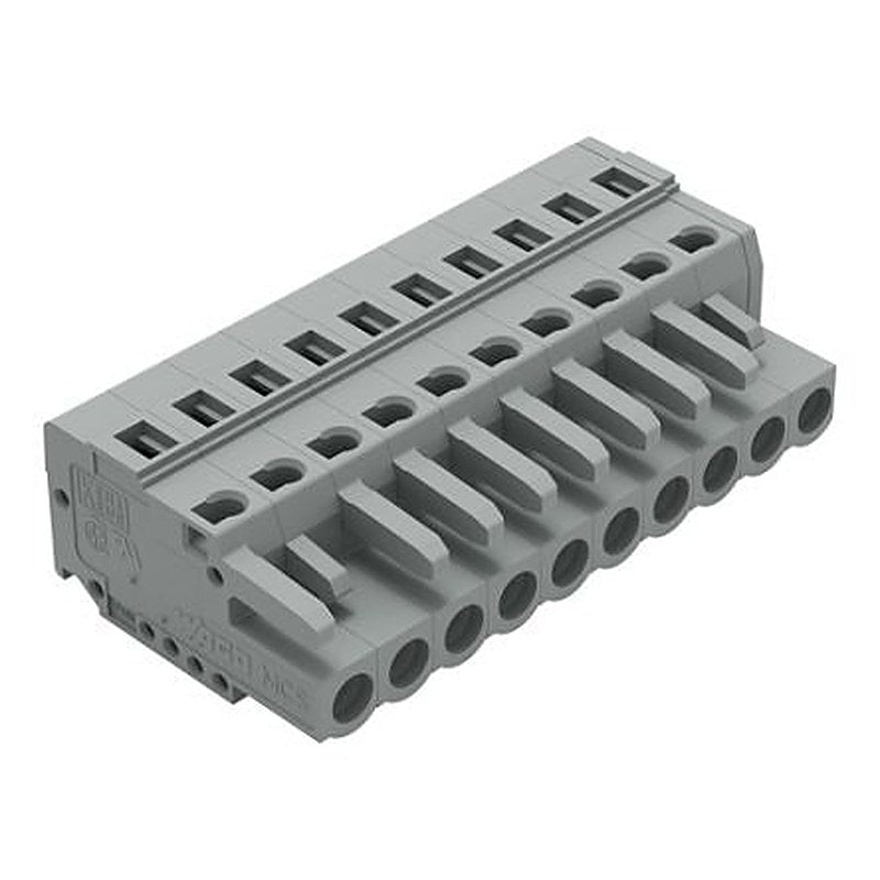 WAGO 231 Series Snap-in Connector Female Cage Clamp, 10-Pole, 16A, 10-Way