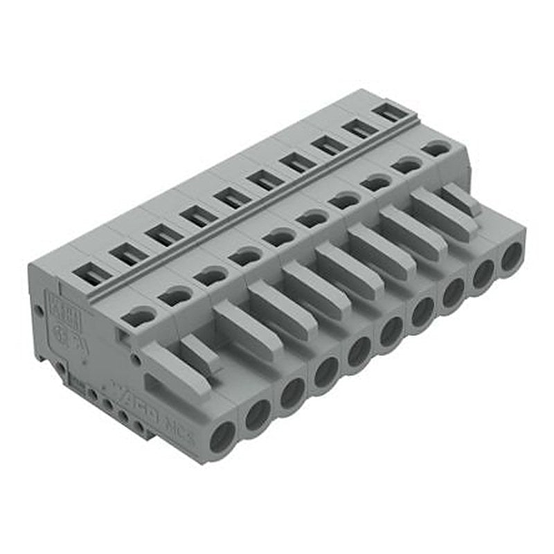 WAGO 231 Series Pluggable Connector Female Cage Clamp, 10-Pole, 16A, 10-Way