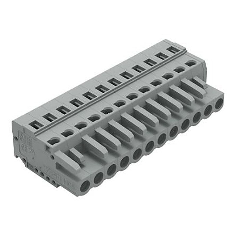 WAGO 231 Series Snap-in Connector Female Cage Clamp, 12-Pole, 16A, 12-Way