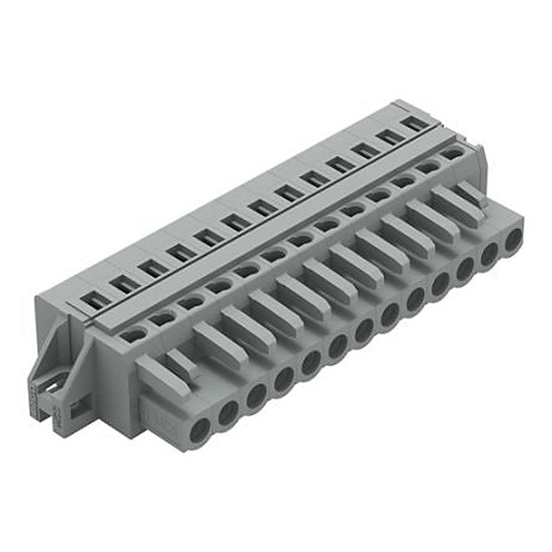 WAGO 231 Series Snap-in Pluggable Connector Female Cage Clamp, 13-Pole, 16A, 13-Way