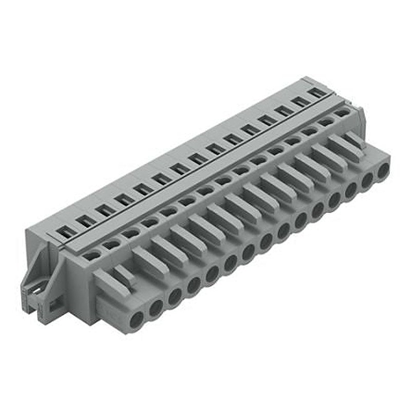 WAGO 231 Series Feed Through Connector Female Cage Clamp, 15-Pole, 16A, 15-Way