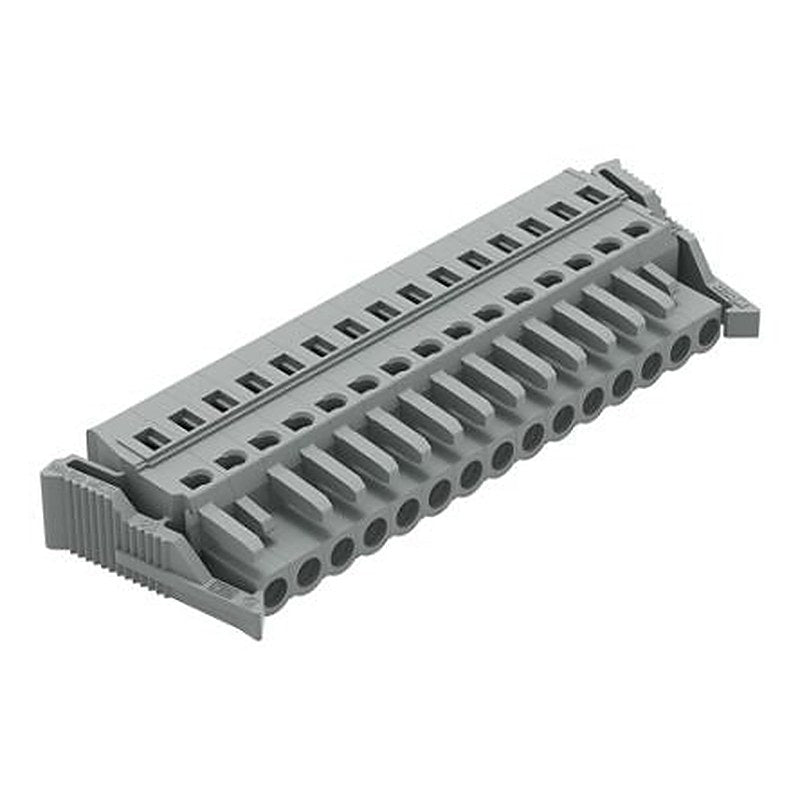 WAGO 231 Series Snap-in Pluggable Connector Female Cage Clamp, 15-Pole, 16A, 15-Way