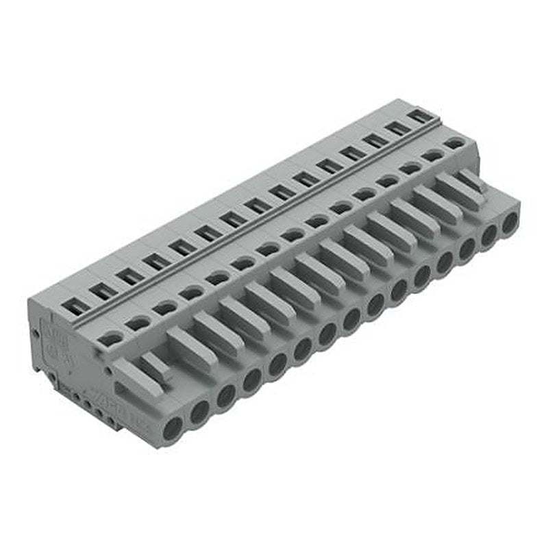 WAGO 231 Series Snap-in Connector Female Cage Clamp, 15-Pole, 16A, 15-Way