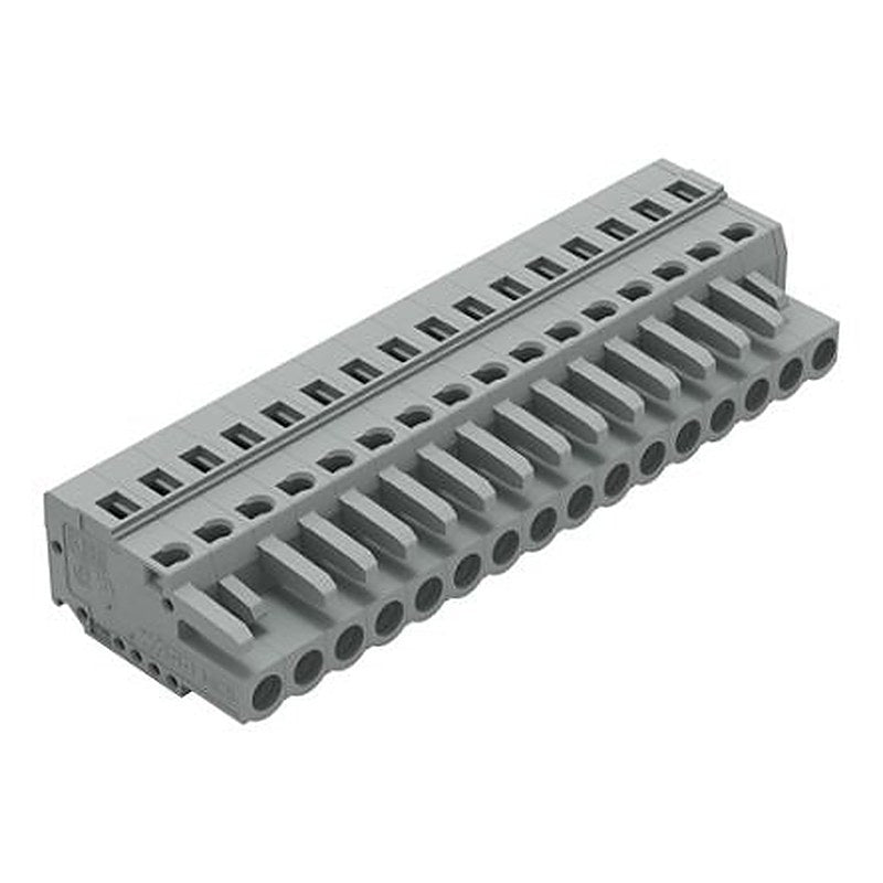 WAGO 231 Series Snap-in Connector Female Cage Clamp, 16-Pole, 16A, 16-Way