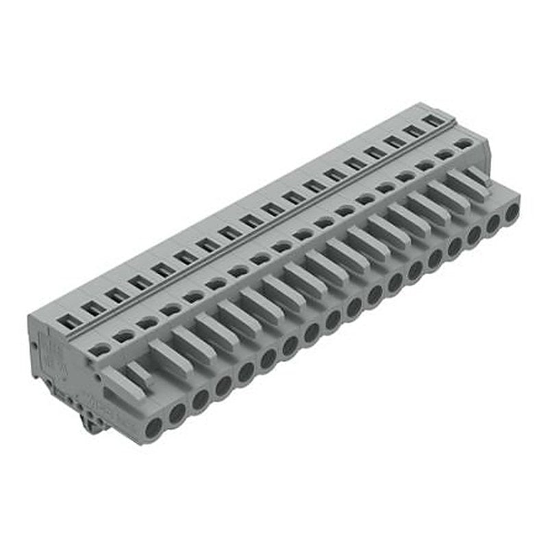 WAGO 231 Series Snap-in Connector Female Cage Clamp, 18-Pole, 16A, 18-Way