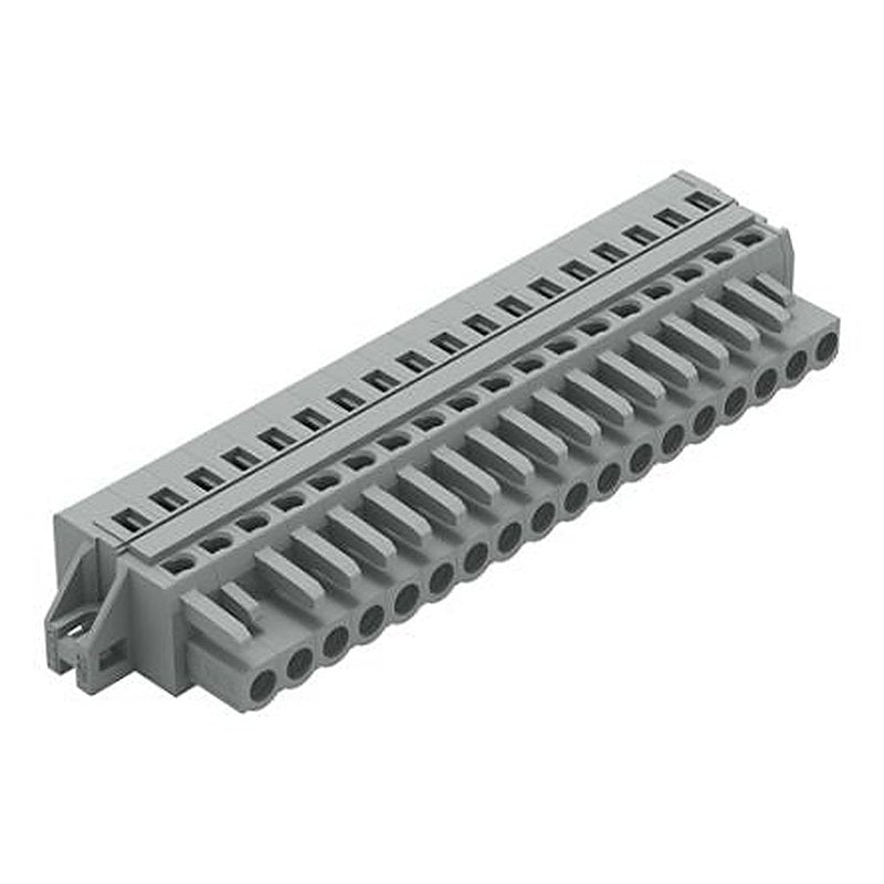 WAGO 231 Series Feed Through Connector Female Cage Clamp, 18-Pole, 16A, 18-Way