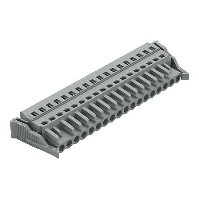 WAGO 231 Series Snap-in Pluggable Connector Female Cage Clamp, 18-Pole, 16A, 18-Way