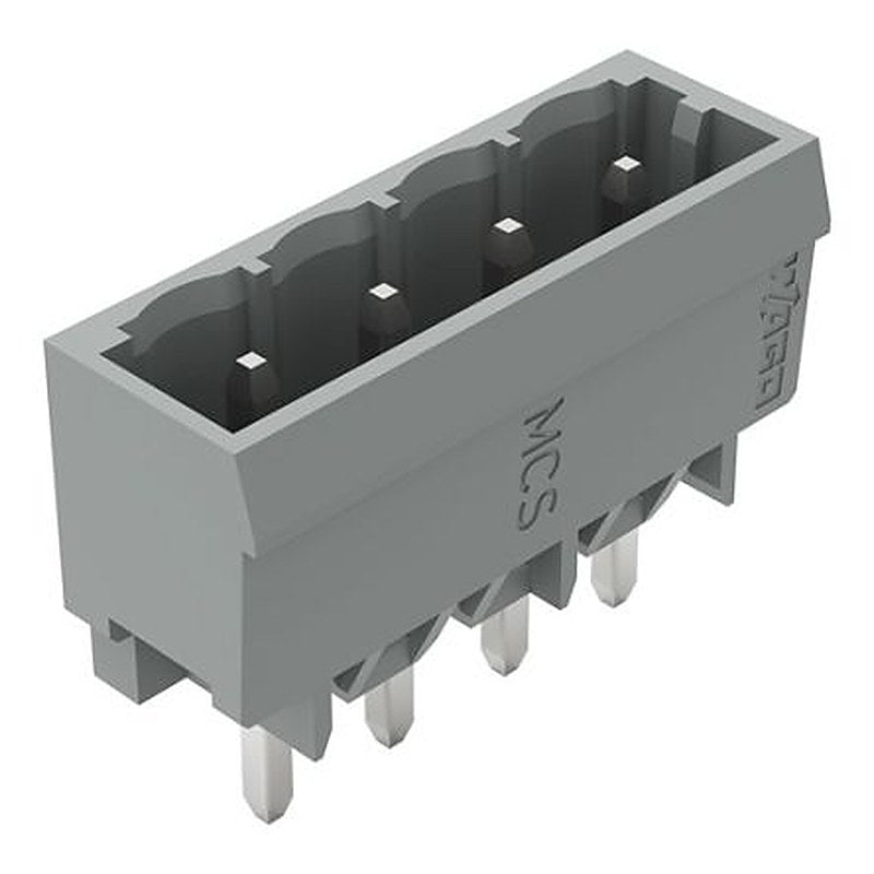 WAGO 231 Series Straight PCB PCB Header, 4 Contact(s), 5 mm Pitch, 1 Row, Shrouded