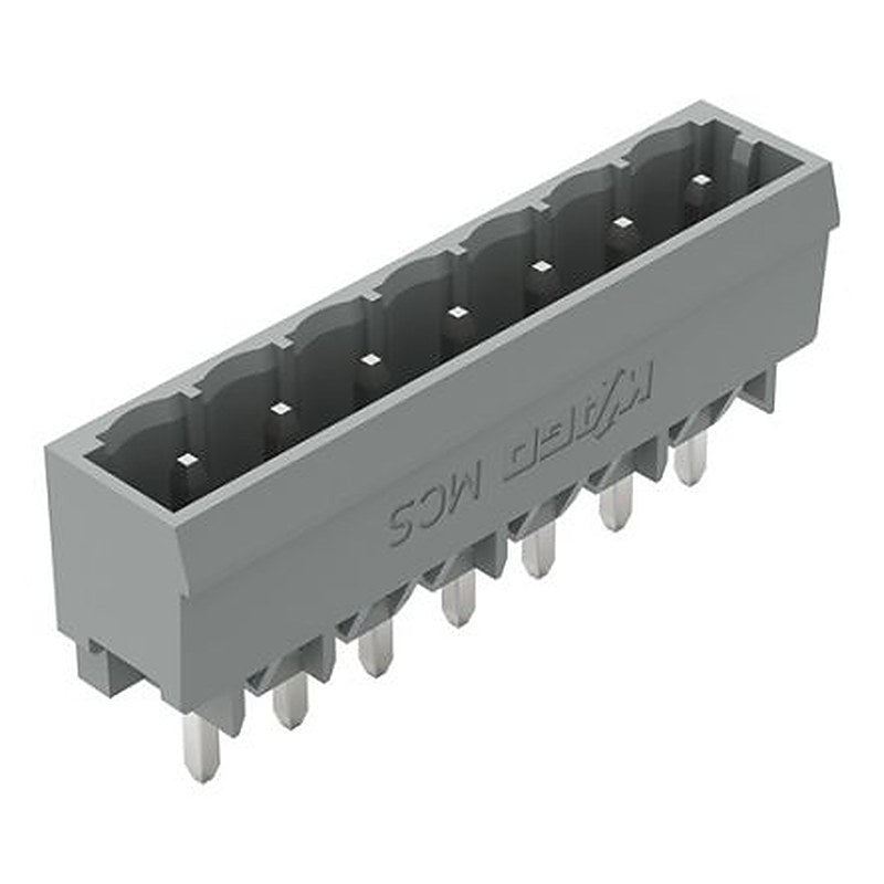 WAGO 231 Series Straight PCB PCB Header, 7 Contact(s), 5 mm Pitch, 1 Row, Shrouded