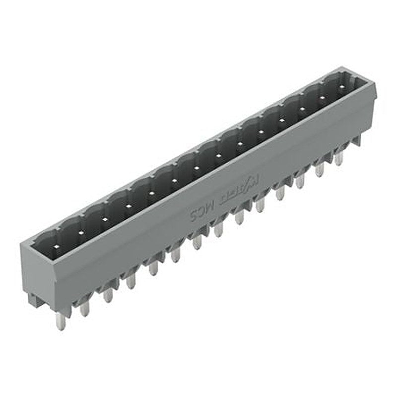 WAGO 231 Series Straight PCB PCB Header, 14 Contact(s), 5 mm Pitch, 1 Row, Shrouded