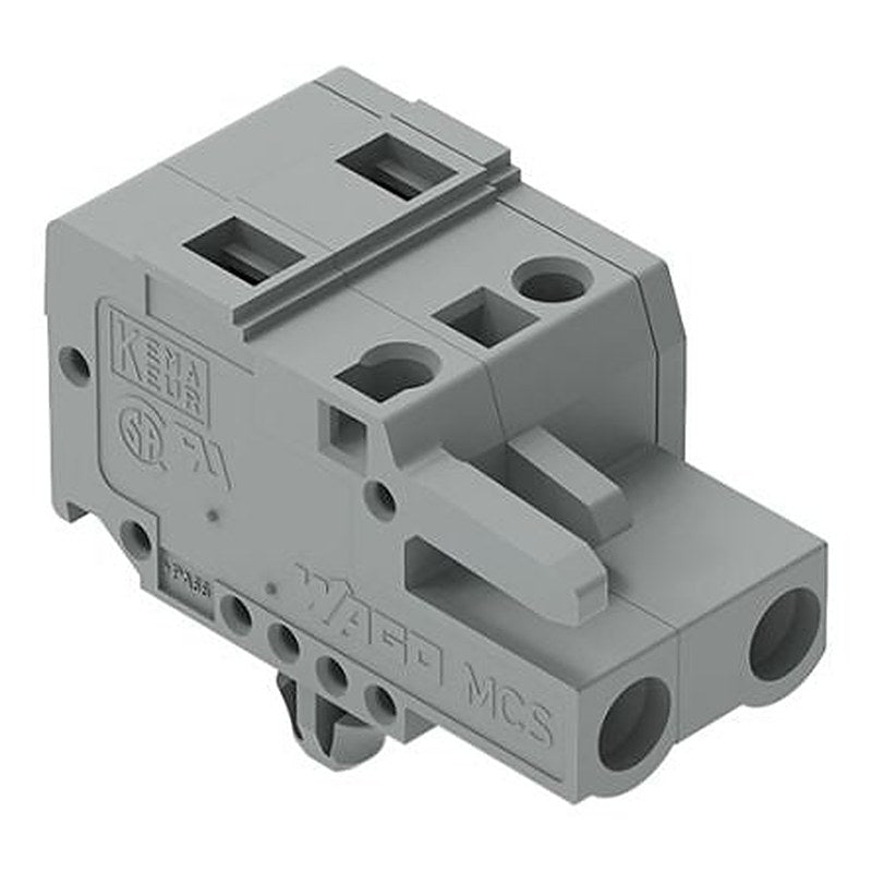 WAGO 231 Series Snap-in Connector Female Cage Clamp, 2-Pole, 16A, 2-Way