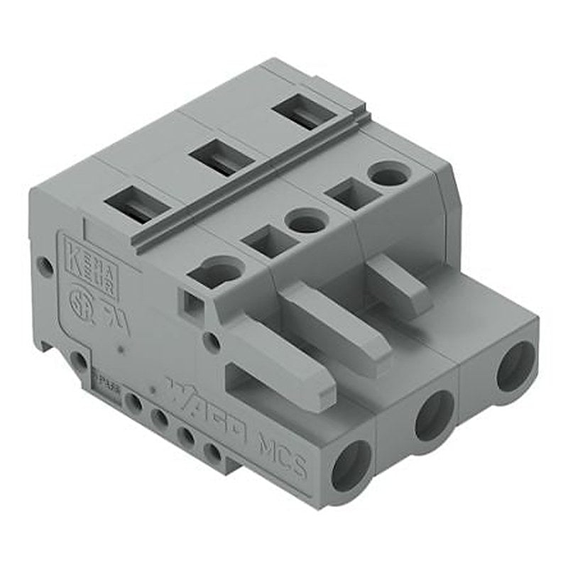 WAGO 231 Series Pluggable Connector Female Cage Clamp, 3-Pole, 16A, 3-Way