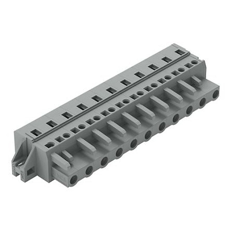 WAGO 231 Series Panel Mount Pluggable Connector Female Cage Clamp, 11-Pole, 16A, 11-Way
