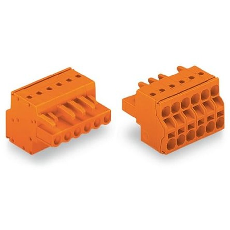WAGO 231 Series Push-in Pluggable Connector Female Push-in, 5-Pole, 16A, 6-Way