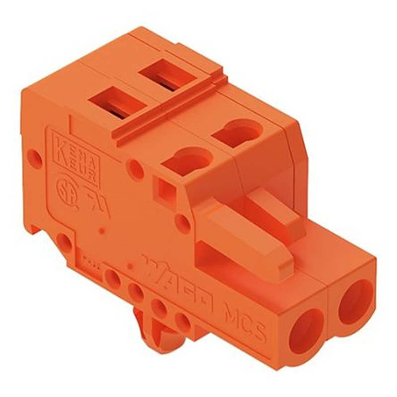 WAGO 231 Series Snap-in Pluggable Connector Female Cage Clamp, 2-Pole, 16A, 2-Way