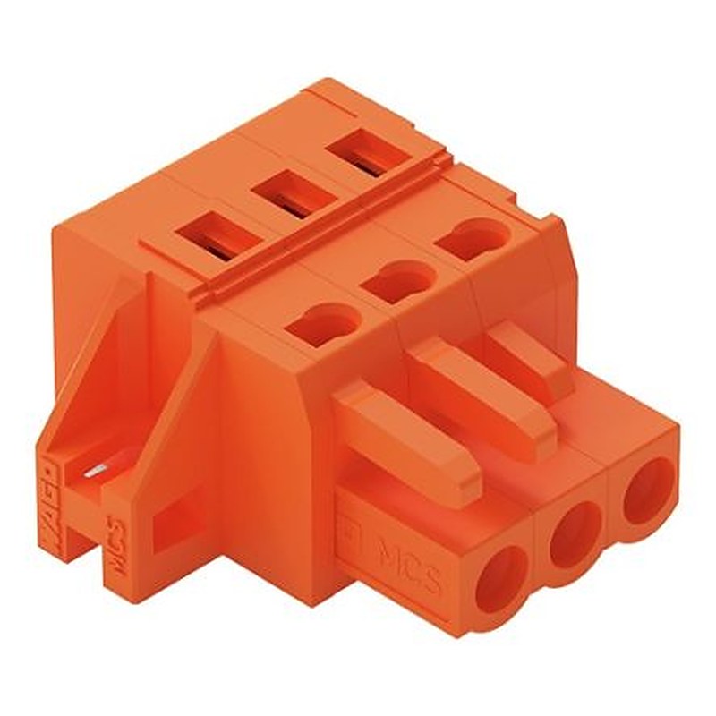 WAGO 231 Series Feed Through Connector Female Cage Clamp, 3-Pole, 16A, 3-Way