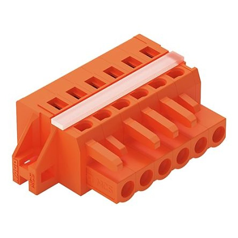 WAGO 231 Series Snap-in Connector Female Cage Clamp, 6-Pole, 16A, 6-Way