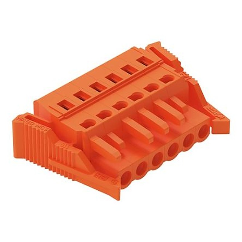 WAGO 231 Series Snap-in Connector Female Cage Clamp, 6-Pole, 16A, 6-Way