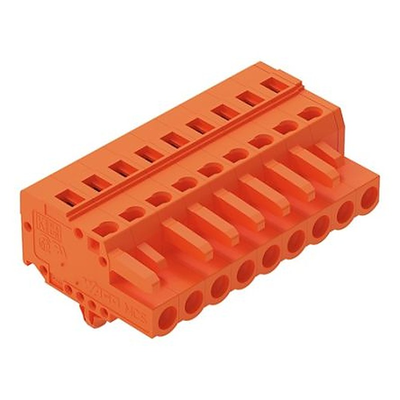 WAGO 231 Series Snap-in Connector Female Cage Clamp, 9-Pole, 16A, 9-Way