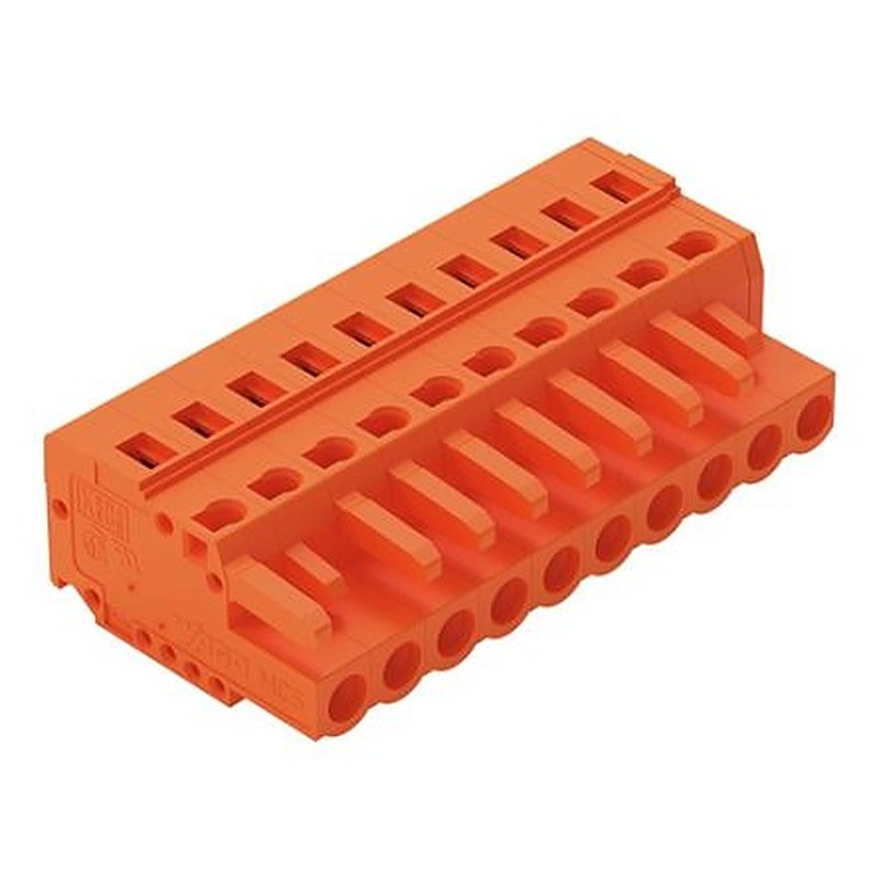 WAGO 231 Series Snap-in Connector Female Cage Clamp, 10-Pole, 16A, 10-Way