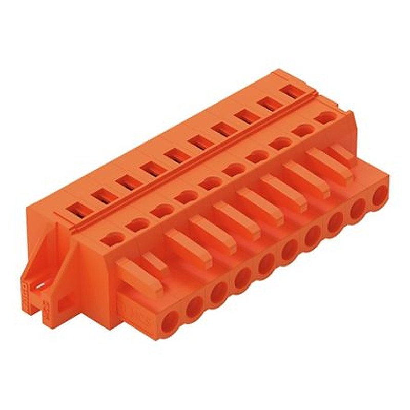 WAGO 231 Series Feed Through Connector Female Cage Clamp, 10-Pole, 16A, 10-Way