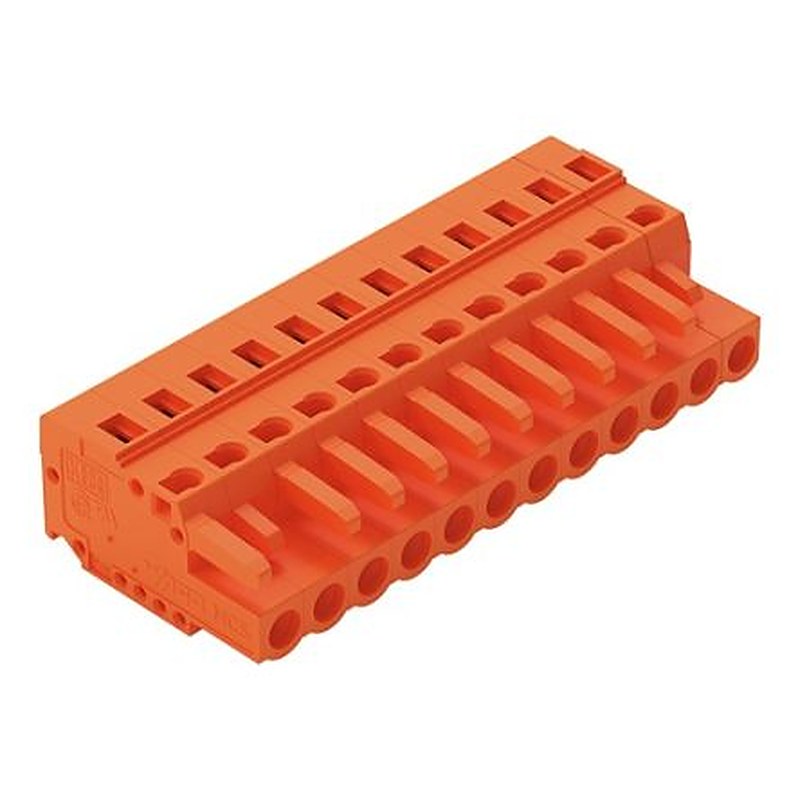 WAGO 231 Series Snap-in Connector Female Cage Clamp, 12-Pole, 16A, 12-Way